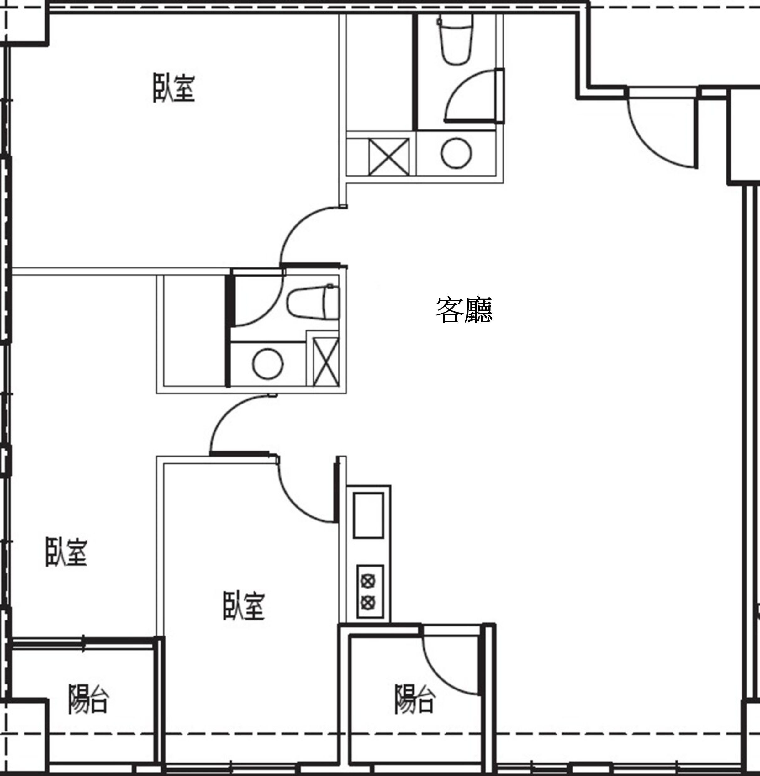 三房型